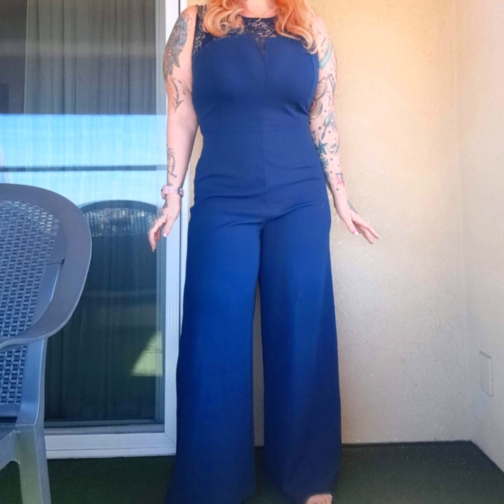Navy blue dressy jumpsuit